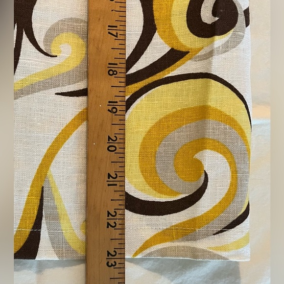 Harvé Benard Women’s Petite Linen Skirt, Yellow/Brown Geometric Pattern; Size 6P - Picture 11 of 11